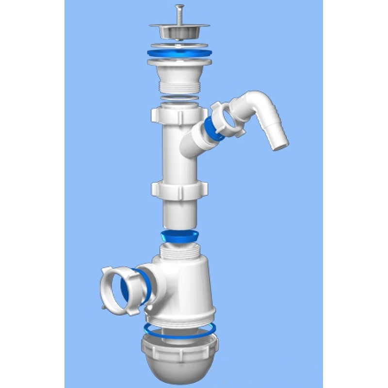 Сифон Ани пласт грот 1 1/2"*40 с двумя отводами. Сифон Ани с0100 (1 1/2"- 40). Сифон Ани пласт а1045s. А0142s сифон.